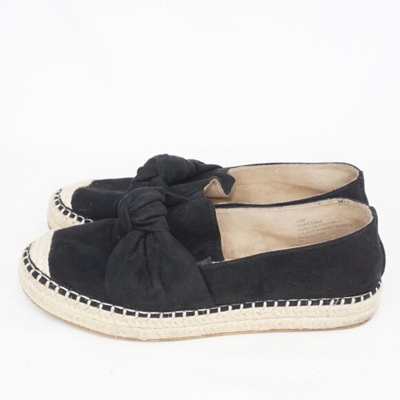 KAARI BLUE Black Suede Thick Espadrilles Slip Ons - Picture 7 of 9